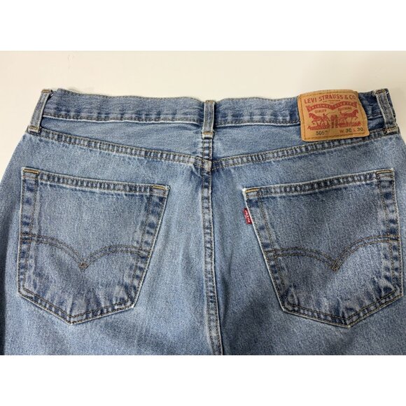 LEVI STRAUSS & CO 505 36/30 Blue Straight Leg Jeans - Picture 4 of 8
